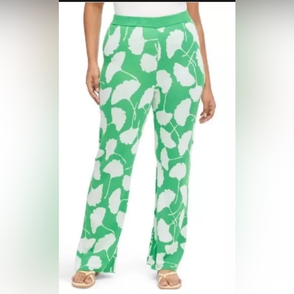 Diane Von Furstenberg x Target Women Green Ginko Sweater Wide Leg Knit Pants XXL - Picture 1 of 12